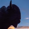 The Ralphie statue at sunset