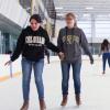 Families ice skating at the CU Boulder Rec Center Ice Rink