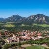 aerial view of the CU Boulder campus