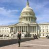 Katie Chambers in front of the U.S. capitol building
