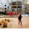 The Go For It installation is on exhibit outside the Engineering Center at CU Boulder
