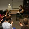 Music students practice the Alexander Technique with instructor