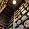 Barrels of bourbon stacked to the ceiling at Woodford Reserve distillery