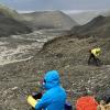 Scientists investigate a glacier detachment site in Alaska