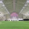 Inside of the Athletics' Indoor Practice Facility