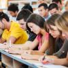 students taking a test