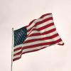 American flag flying