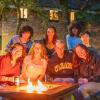 CMCI students at a bonfire event