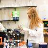 Students perform research in lab