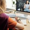 A person learning virtually