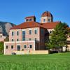 Leeds School of Business agains the background of the Flatirons