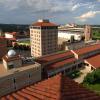 The Duane Physics building and Gamow Tower 