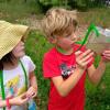 Two children taking part in a past CU Boulder-funded science event
