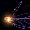 A graphic showing the orbits of dark, icy bodies that tilt out of the plane of the solar system