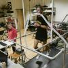 Shalaya Kipp conducts a treadmill study in the Locomotion Lab at CU