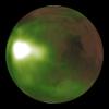 An abnormally bright spot in the nightglow just above Mars' equator.