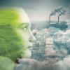 artist's depiction of climate change, sustainability, pollution