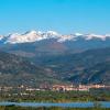 The Rocky Mountains, with CU Boulder in the foreground
