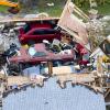 Aerial photo of destroyed home