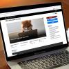 A laptop showing OIT's new website