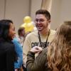 Students at a career fair