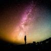 A stock image of he night sky in vibrant colors