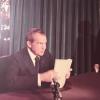 White House Deputy Special Assistant Alvin Snyder with President Richard Nixon before his resignation speech in 1974
