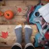 Cozy socks, Aztec blanket, good book and a cup of coffee