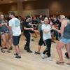 Students dancing in a ballroom