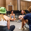 Transfer sudents sit in a circle