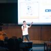 Student presents at 2015 New Venture Challenge