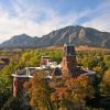 Old Main building during fall