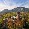 Old Main building during fall