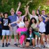 Diverse group of New Buffs celebrate during move-in