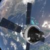 Artist's depiction of Orion Spacecraft leaving Earth's orbit