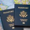 Passports on top of a world map