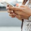 Young person checking cellphone