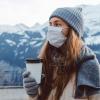 Woman outside in winter