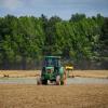 Tractor in field