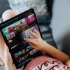 A child uses a tablet