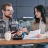 Two people having a difficult discussion