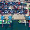 Birds-eye View Photo of Freight Containers