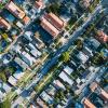 Aerial photo of a neighborhood