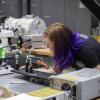 a student working in a physics lab
