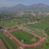 Aerial shot of Potts Field Track at CU Boulder