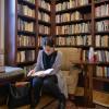 Deven Parker, a fifth-year graduate student in the English department, studies in the Hazel Gates Woodruff reading room.