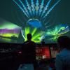live footage of the Aurora Borealis at Fiske Planetarium