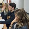 Student raises hand