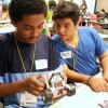 Students create robot during a CU Boulder summer camp