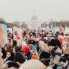 Protesters at the 2017 Women's March